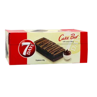 7 Days Cake Bar With Cocoa Filling, 12x25g